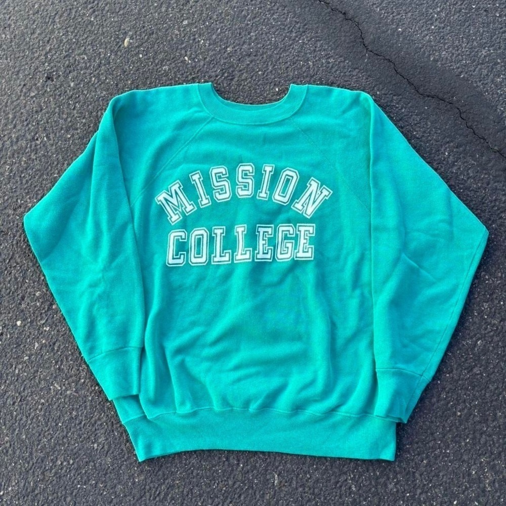 Vintage‎ Ultra Sweats 80's Raglan Cut Crewneck Sweat Size XL Mission College